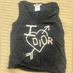 Christian Dior vintage “I love Dior” knit tank